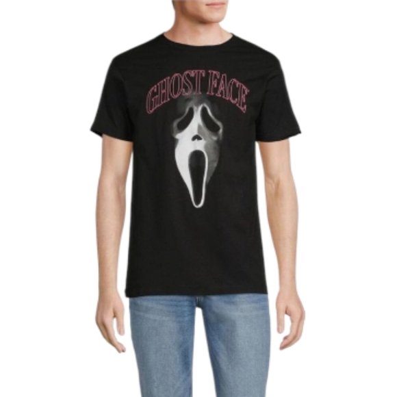 XL Ghostface Mask Scream Black T-shirt - Picture 1 of 7